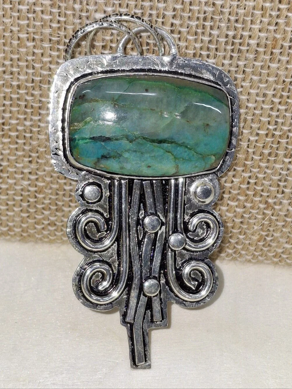 Vintage Stone Pendant Necklace